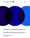 Rapportforside med tre overlappende blå sirkler og tekst om kommunal planleggingskompetanse.
